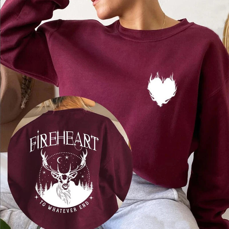 Fireheart Sweatshirt Throne of Glass Acotar Sweatshirt